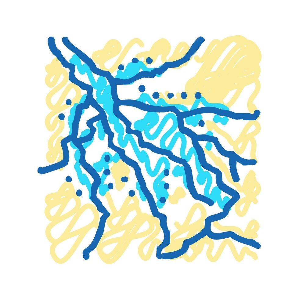 okavango delta icon doodle illustration vector