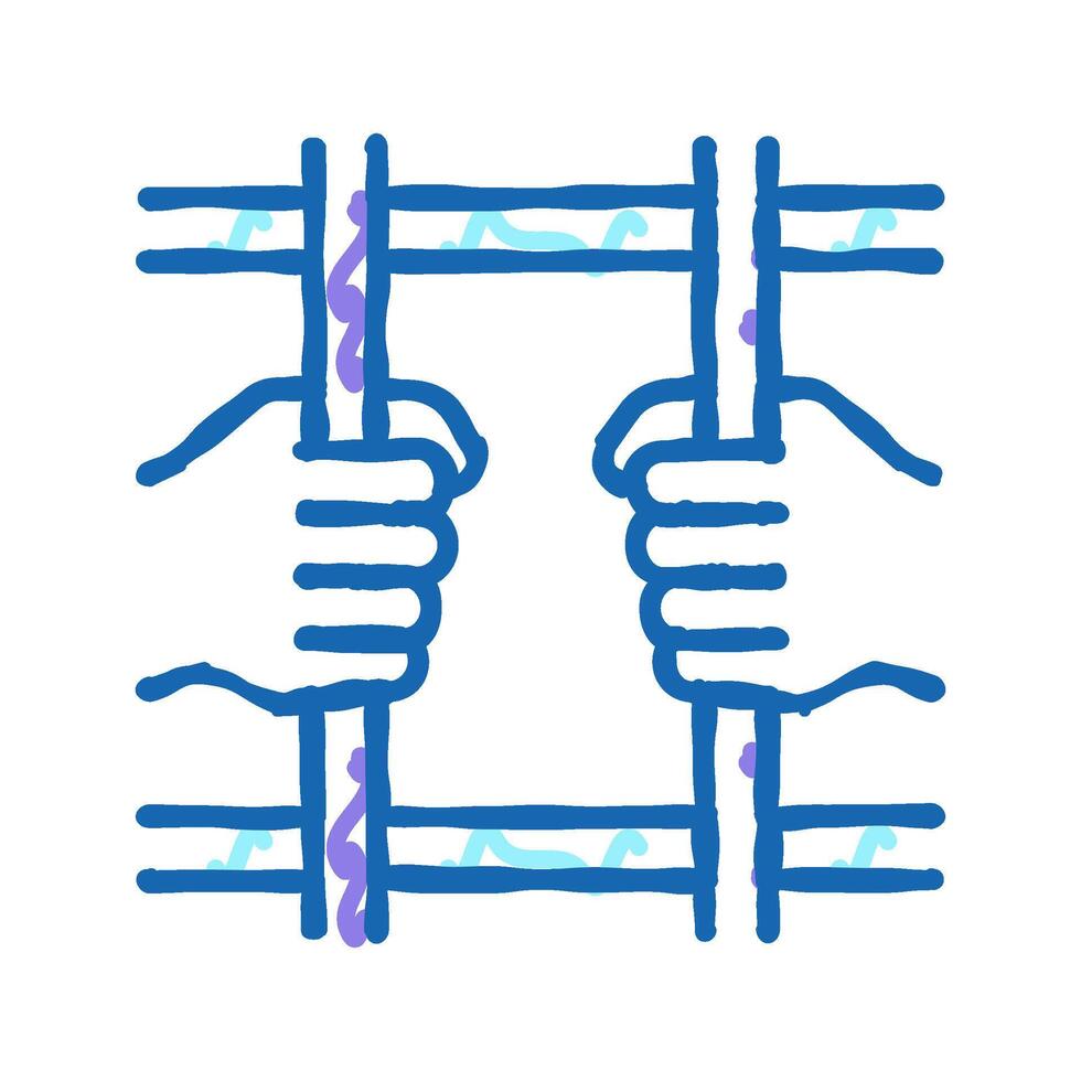 crime law icon doodle illustration vector