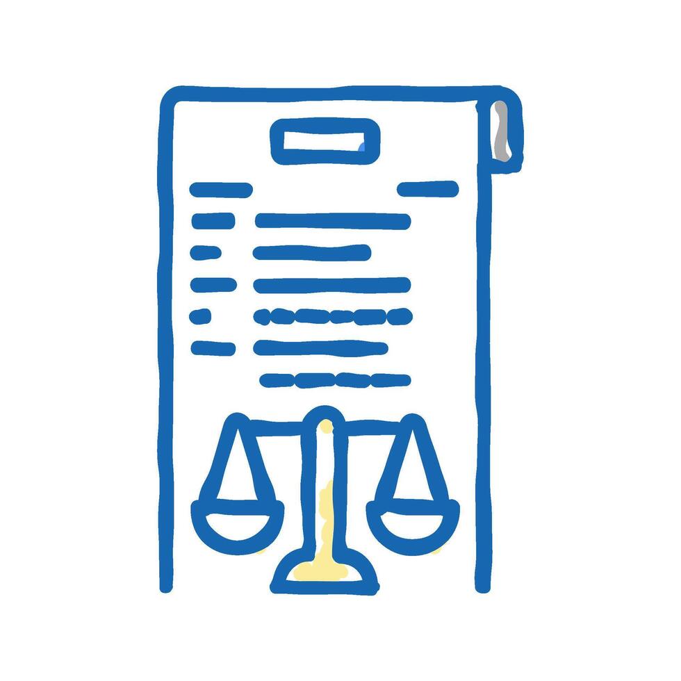 due diligence icon doodle illustration vector