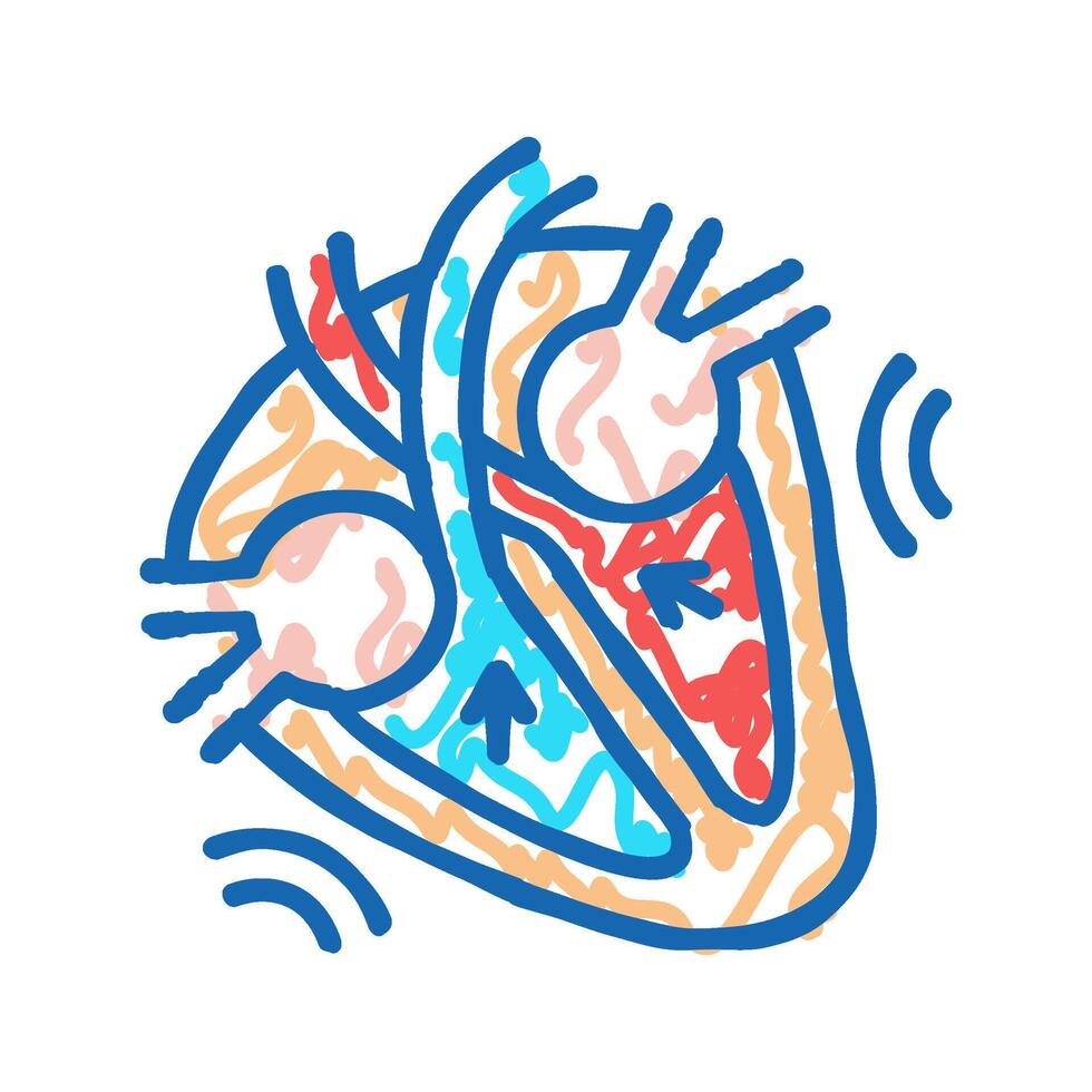 systole disease icon doodle illustration vector