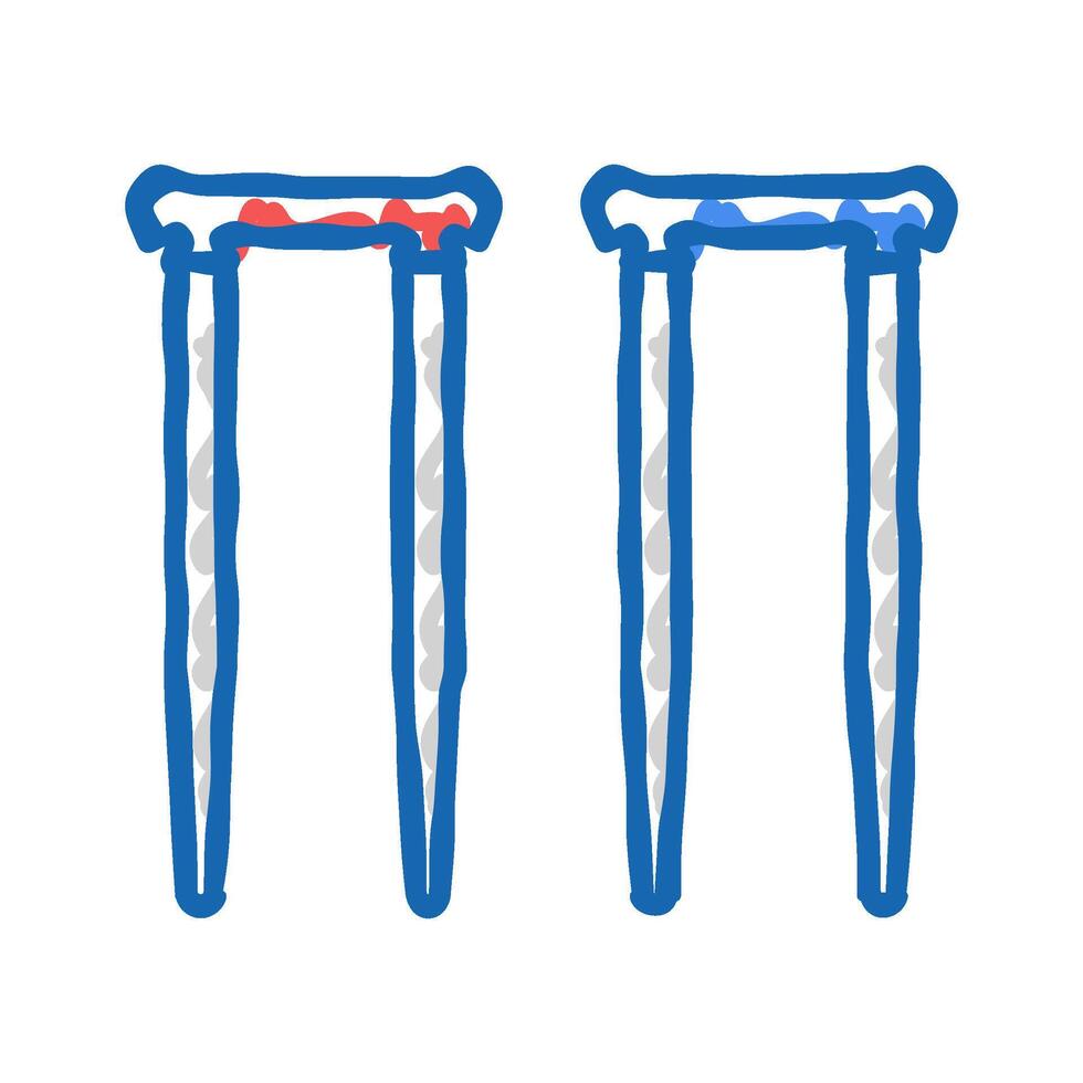 wicket croquet game icon doodle illustration vector