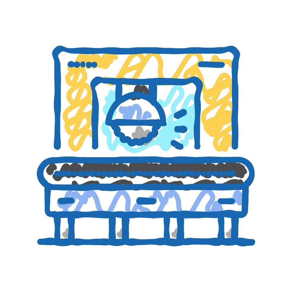 cutting tool manufacturing engineer icon doodle illustration vector