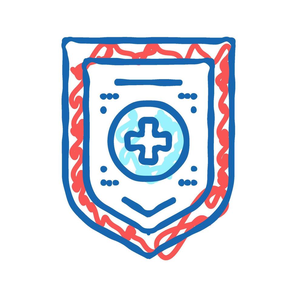 medical health protection icon doodle illustration vector