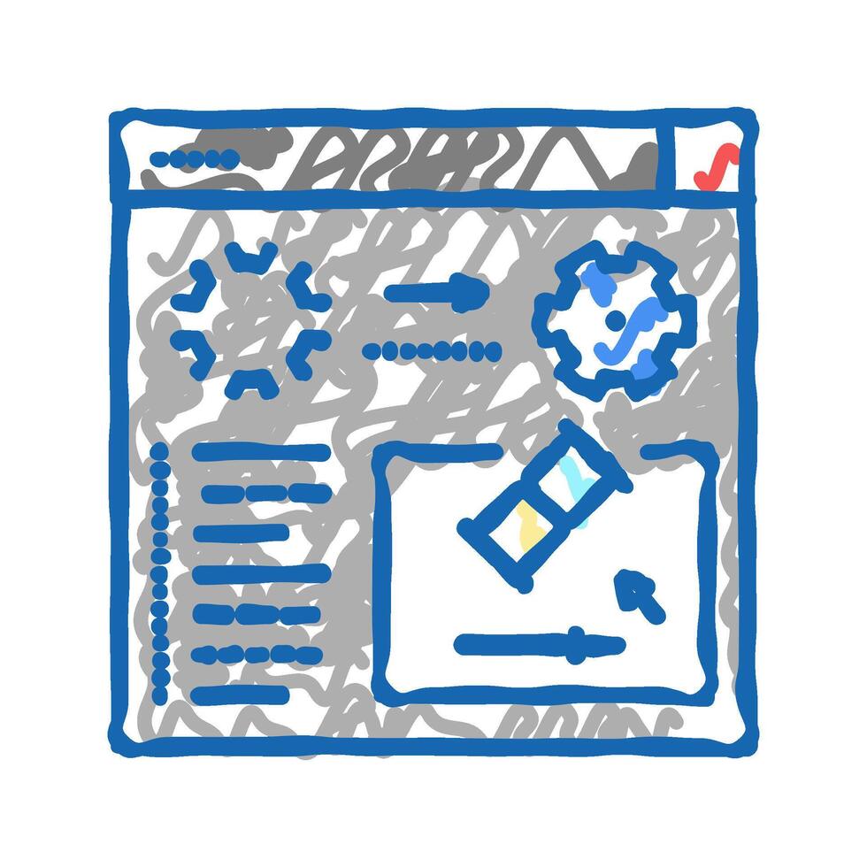 3d renderings icon doodle illustration vector