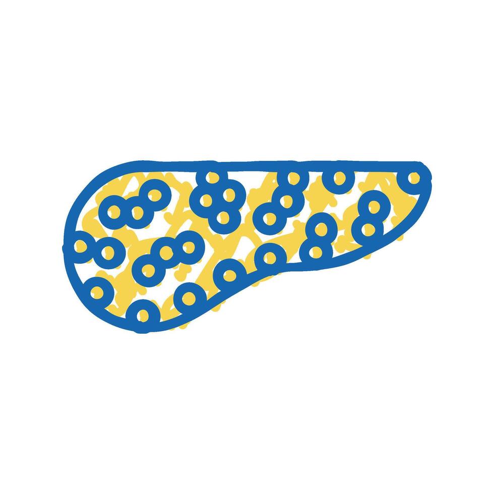pancreas human icon doodle illustration vector
