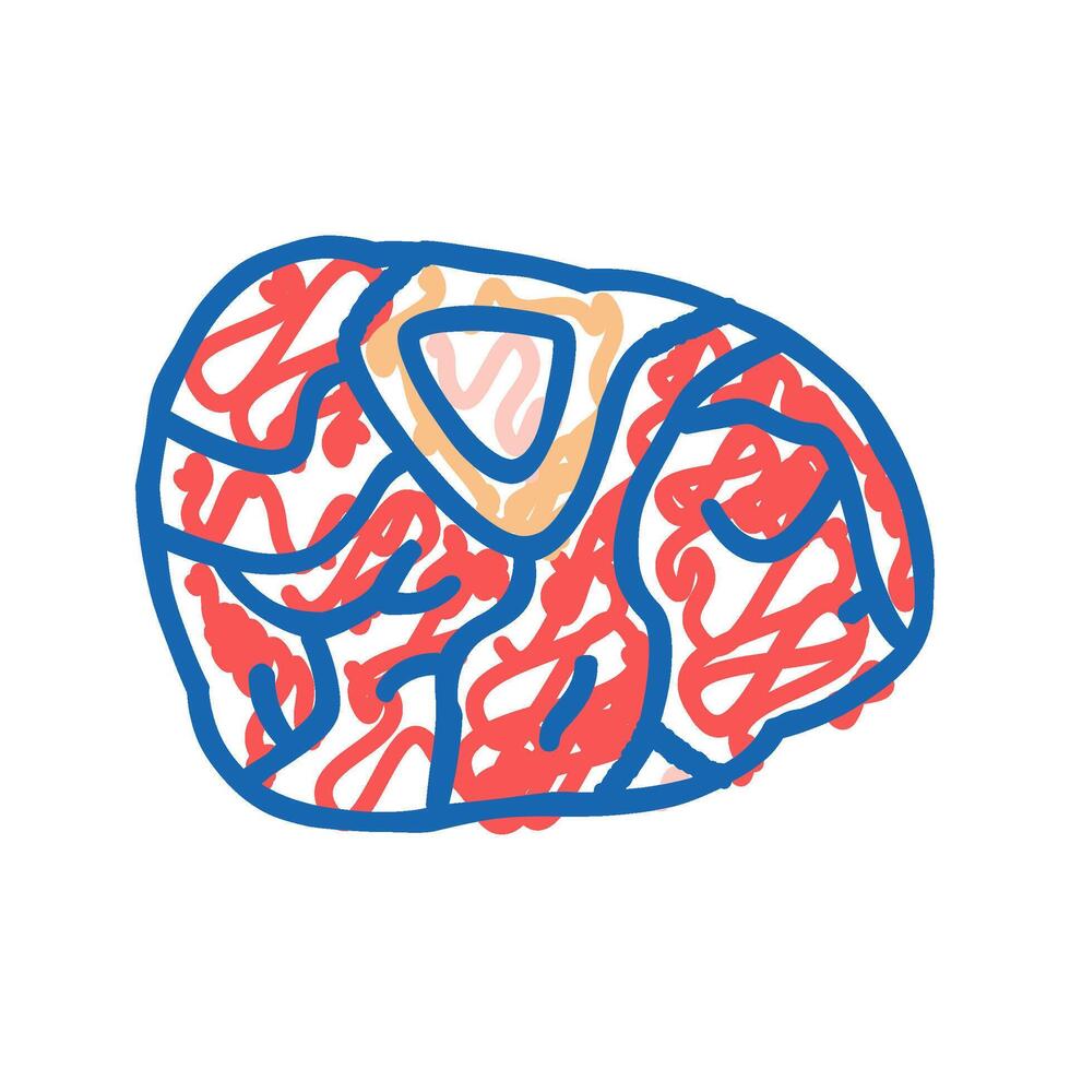 shank beef icon doodle illustration vector