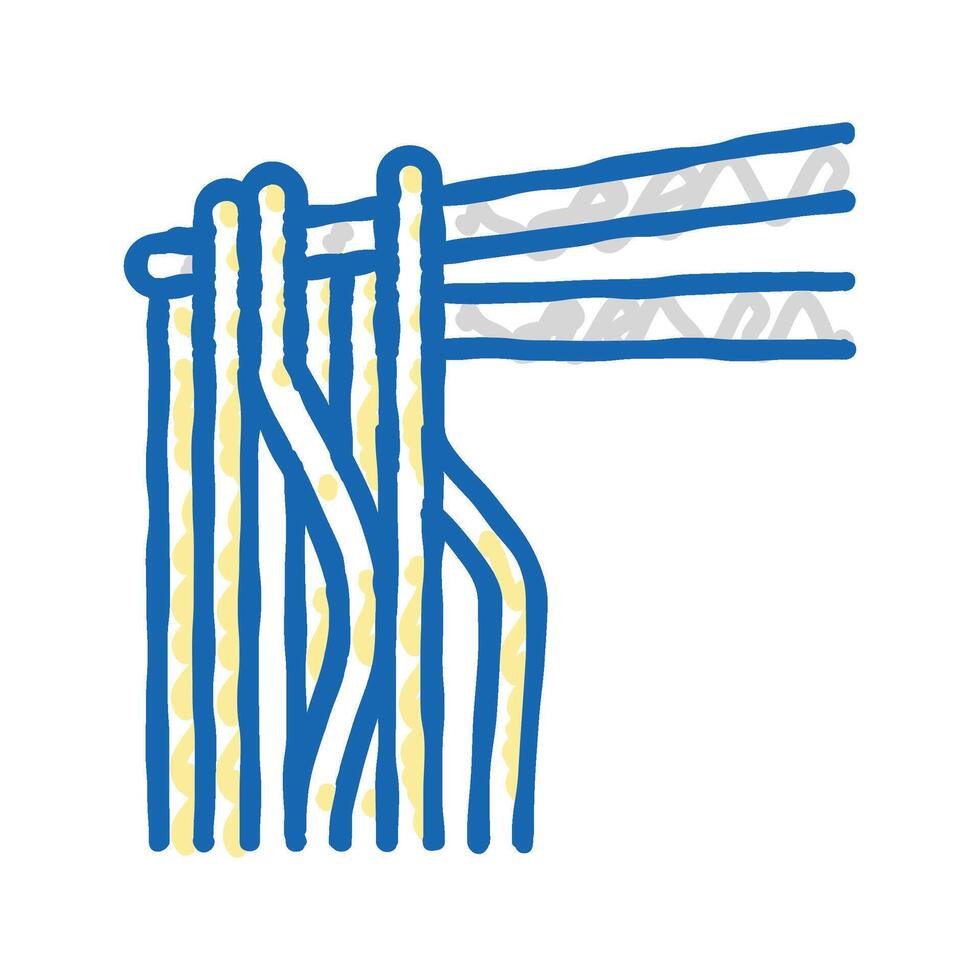 noodle pasta icon doodle illustration vector