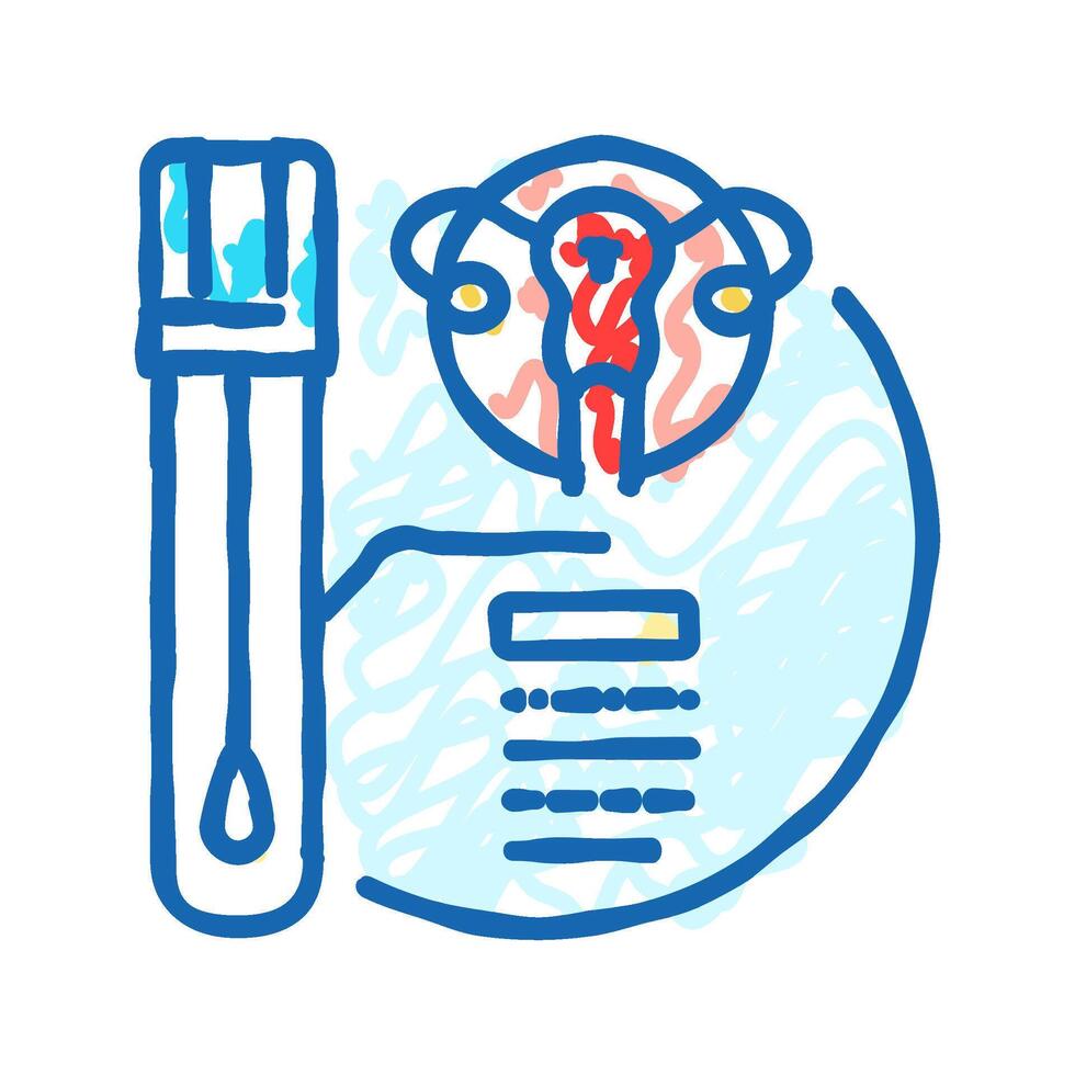 pap smear gynecologist icon doodle illustration vector