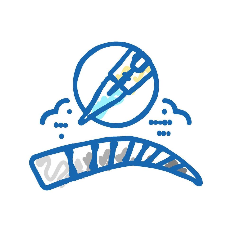 ombre brows icon doodle illustration vector