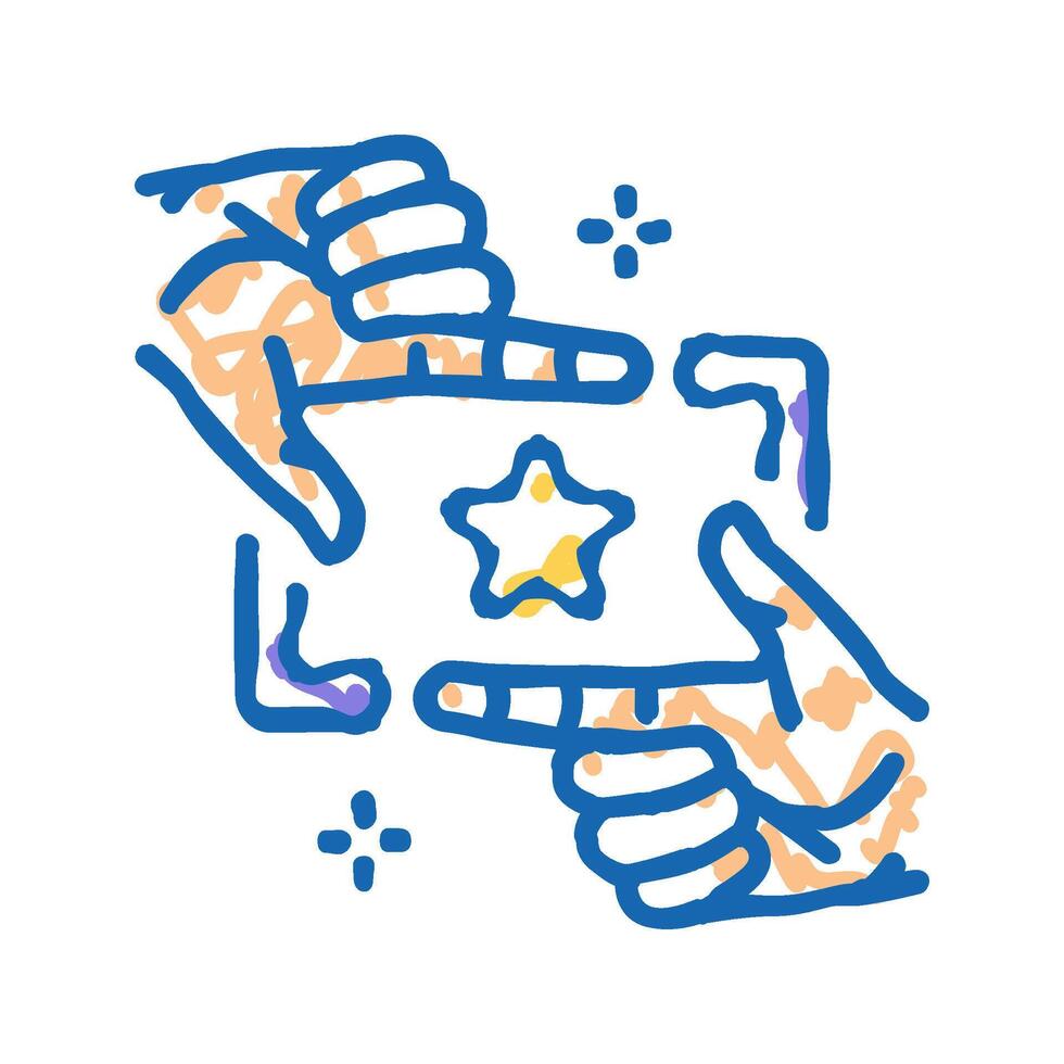 maintain focus icon doodle illustration vector