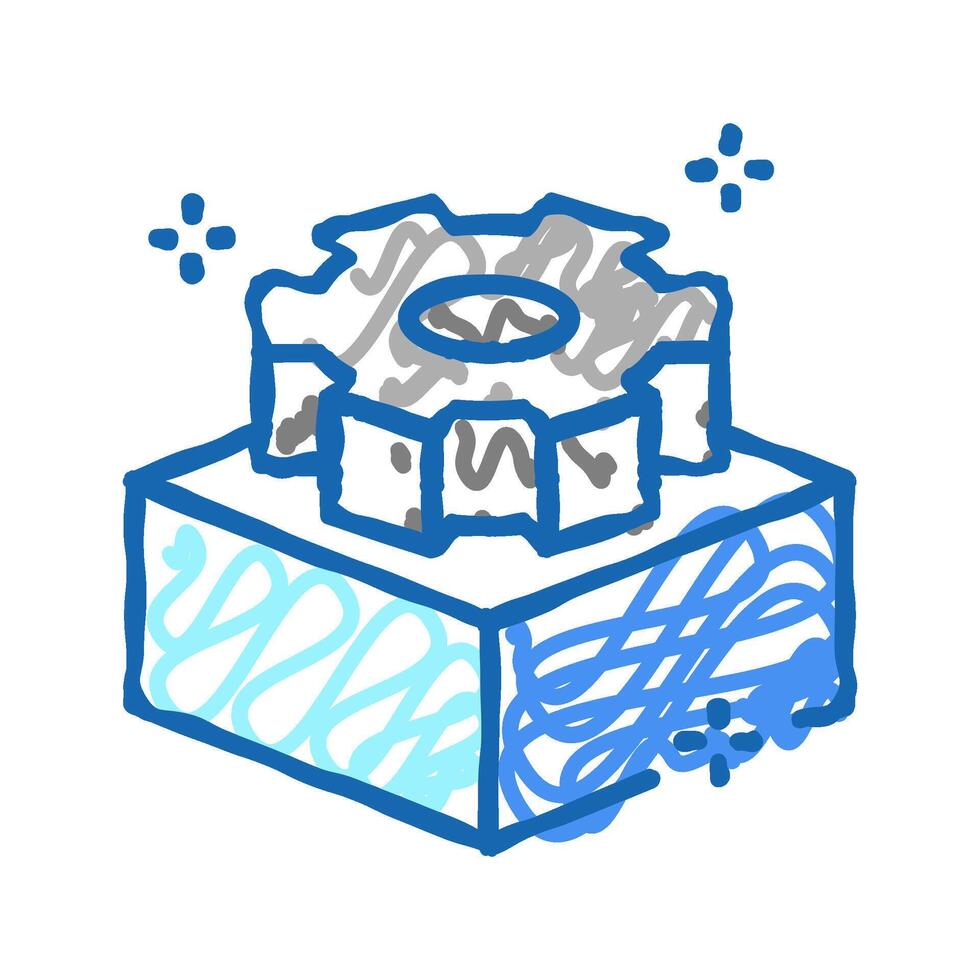 created product 3d object icon doodle illustration vector