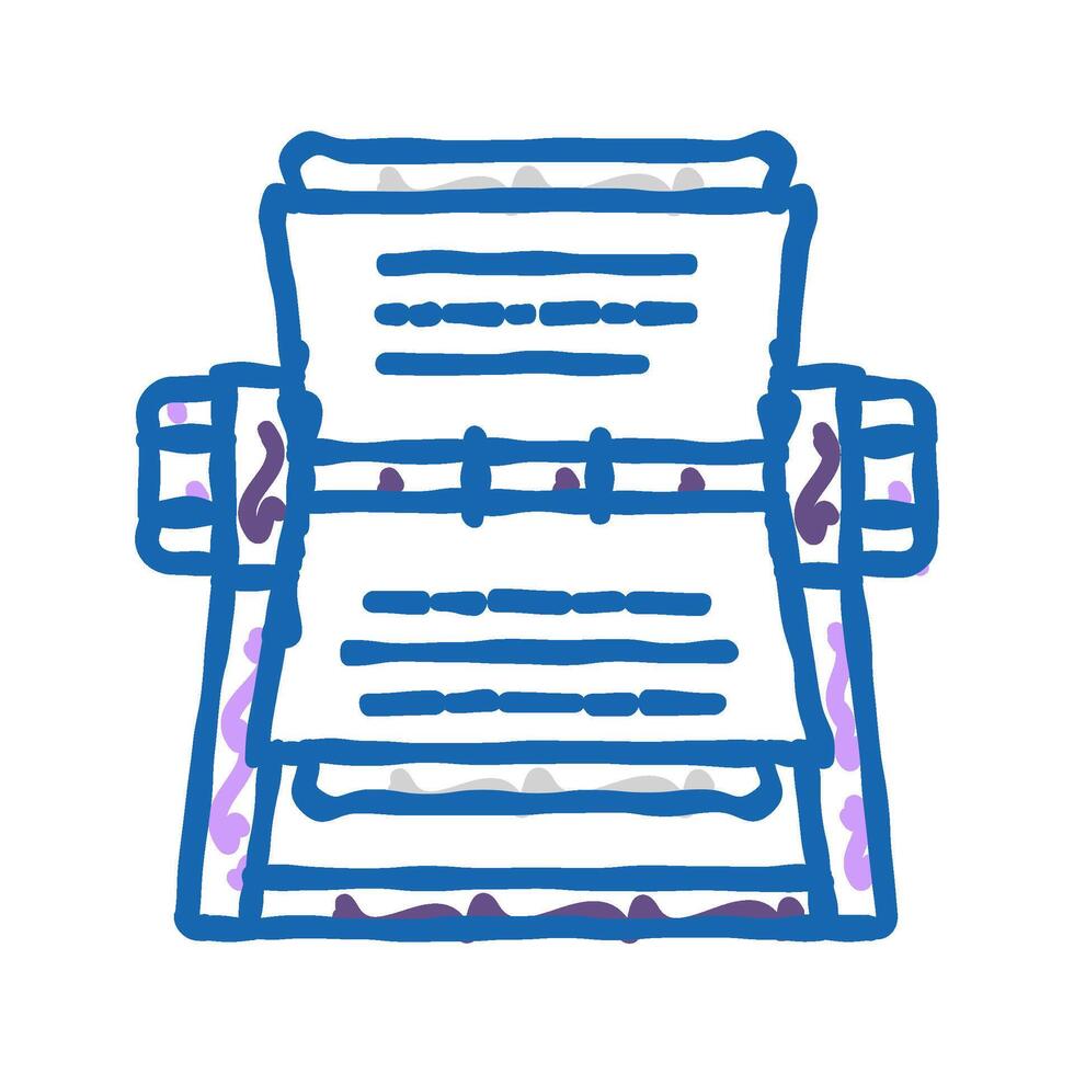 rolodex list icon doodle illustration vector