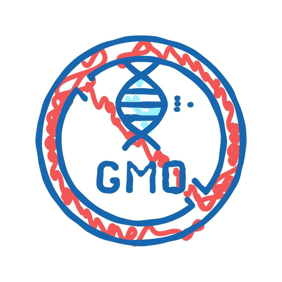 gmo genetic product free icon doodle illustration vector