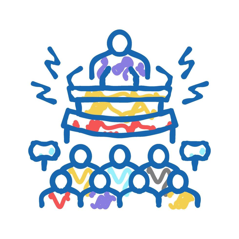 political boycott icon doodle illustration vector