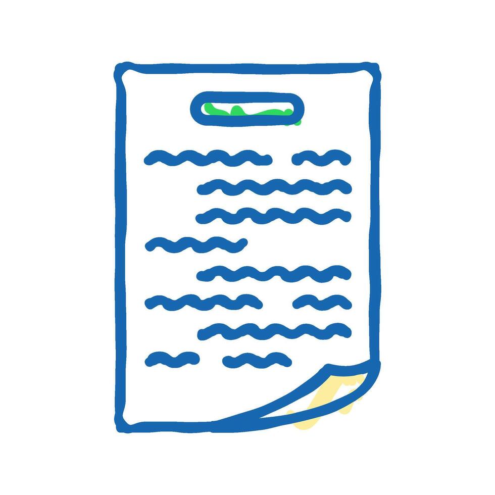 paper document file icon doodle illustration vector