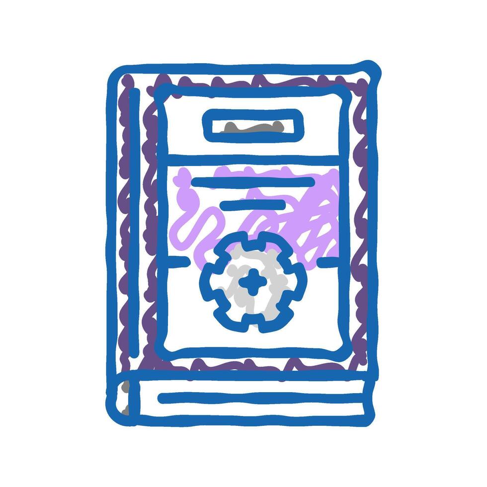 instruction manuals technical writer icon doodle illustration vector