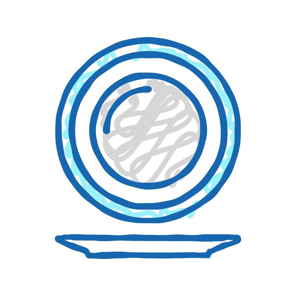plate for meal icon doodle illustration vector