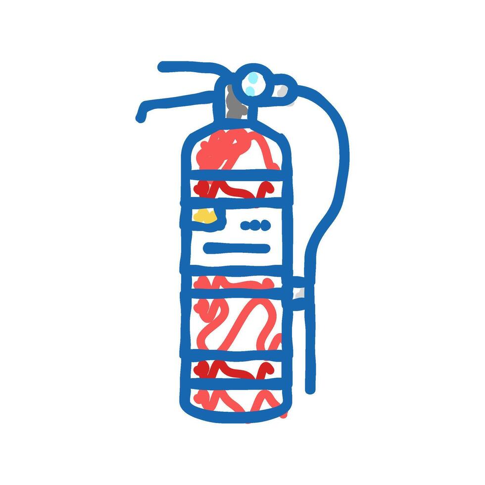 extinguisher tool icon doodle illustration vector