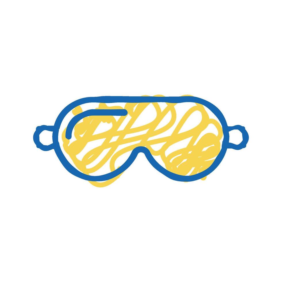 sleep mask silk icon doodle illustration vector