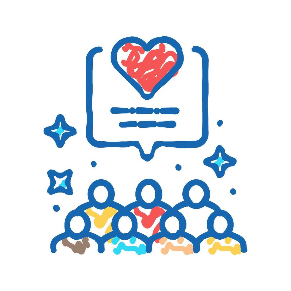 ask for feedback business icon doodle illustration vector