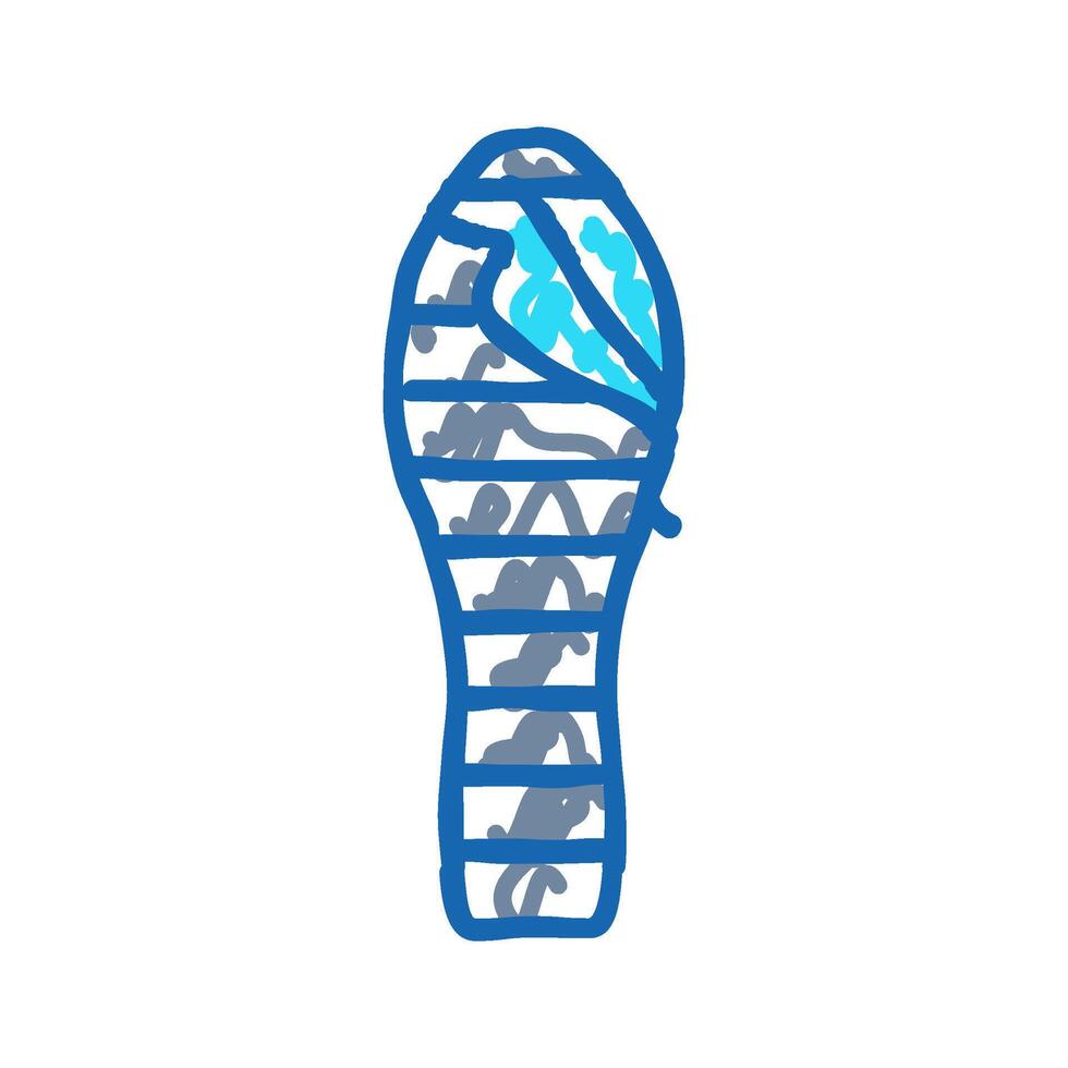 sleeping bag mountaineering adventure icon doodle illustration vector