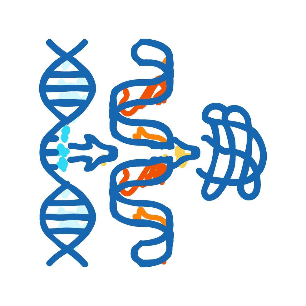 biosynthesis biochemistry icon doodle illustration vector