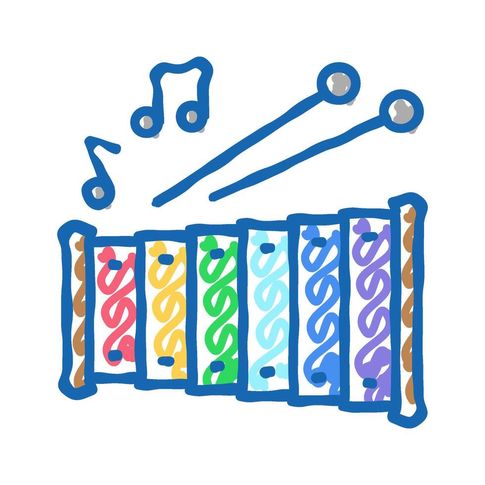 music kid leisure icon doodle illustration vector