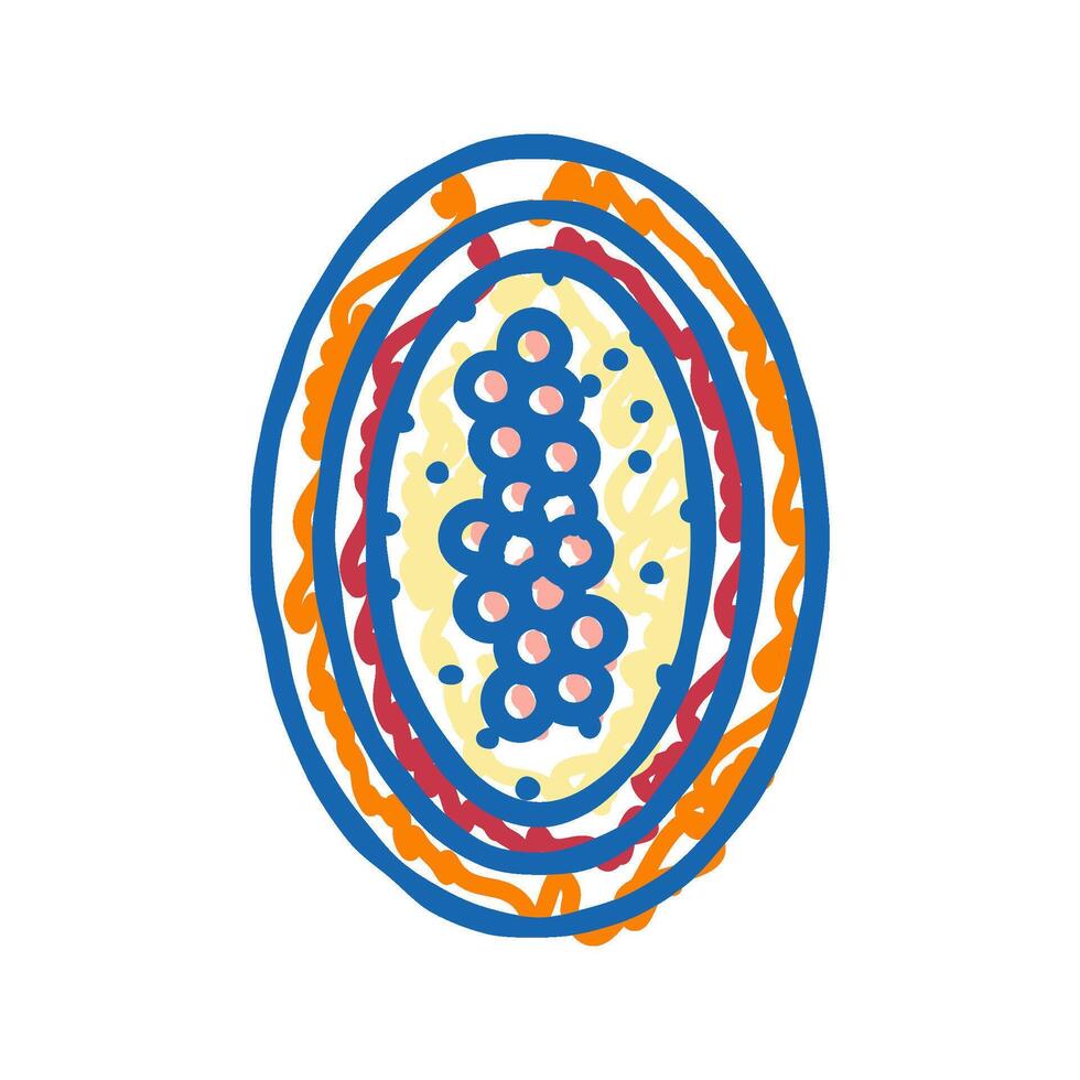worm eggs parasite icon doodle illustration vector