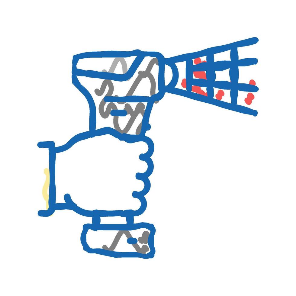 3d scanner icon doodle illustration vector