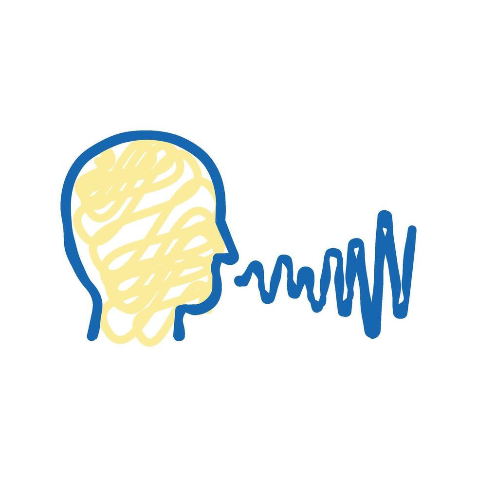 voice vocal icon doodle illustration vector