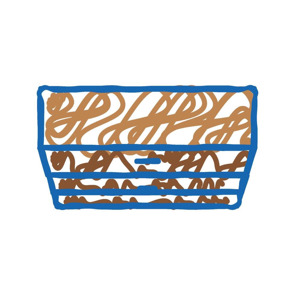 chest of drawers top view icon doodle illustration vector