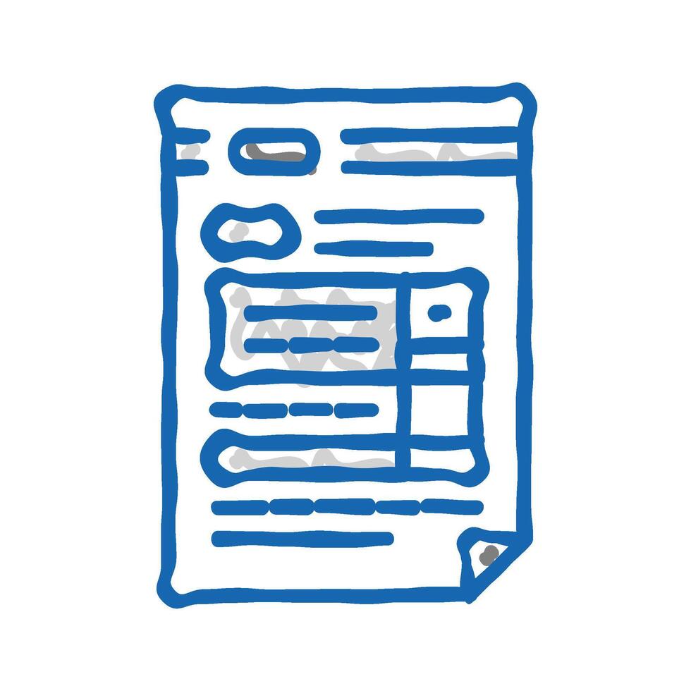 test list icon doodle illustration vector