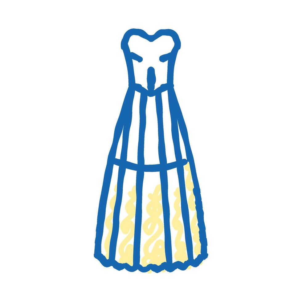 basque wedding dress icon doodle illustration vector