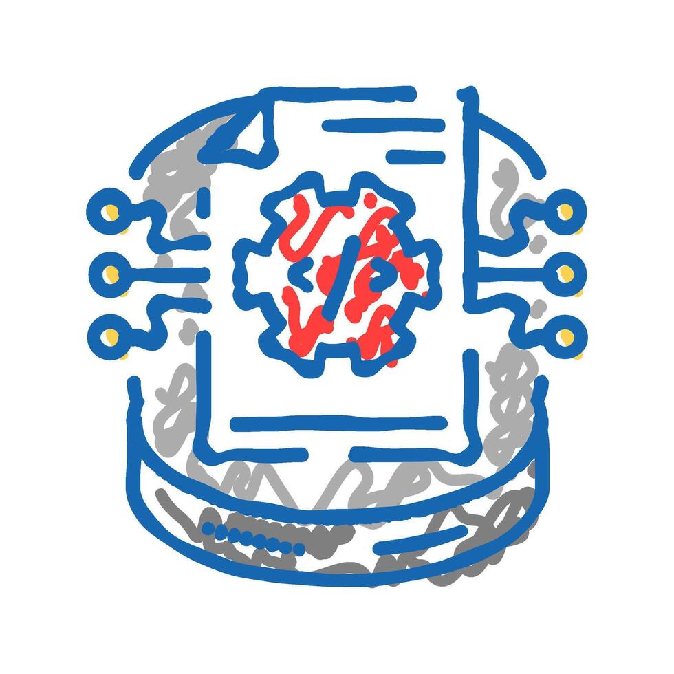 schema development database icon doodle illustration vector