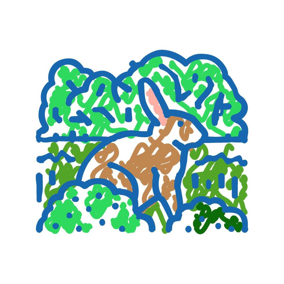 easter spring icon doodle illustration vector