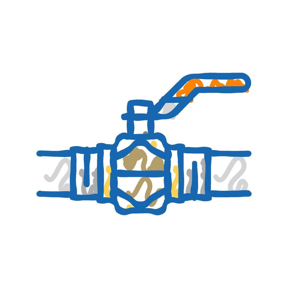 valve gas service icon doodle illustration vector