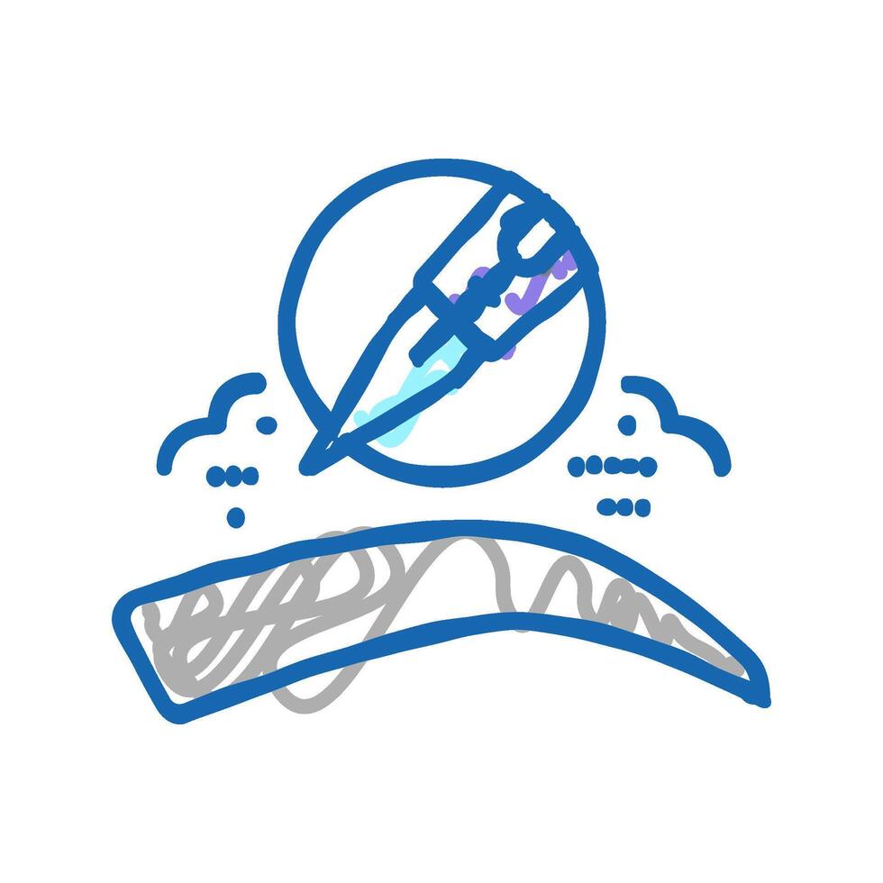 powder brows icon doodle illustration vector