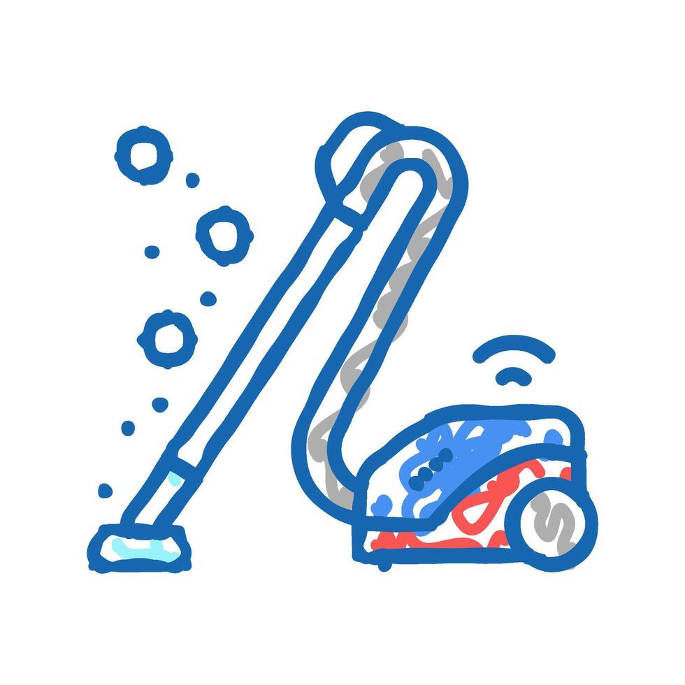 vacuum cleaner icon doodle illustration vector