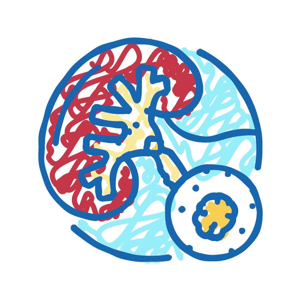urolithiasis urology icon doodle illustration vector