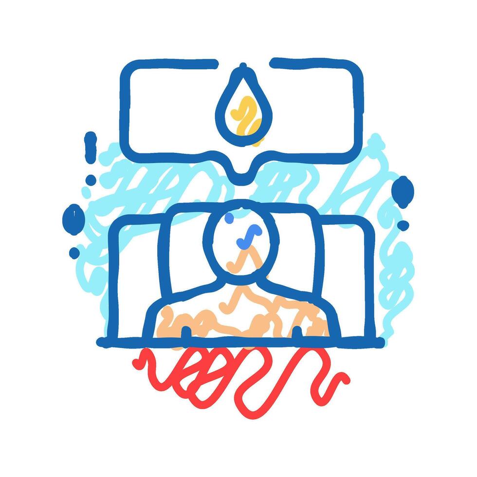 nocturia urology icon doodle illustration vector
