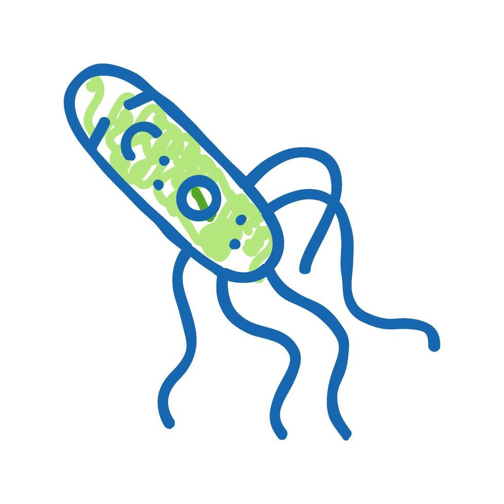 cell bacteria virus icon doodle illustration vector