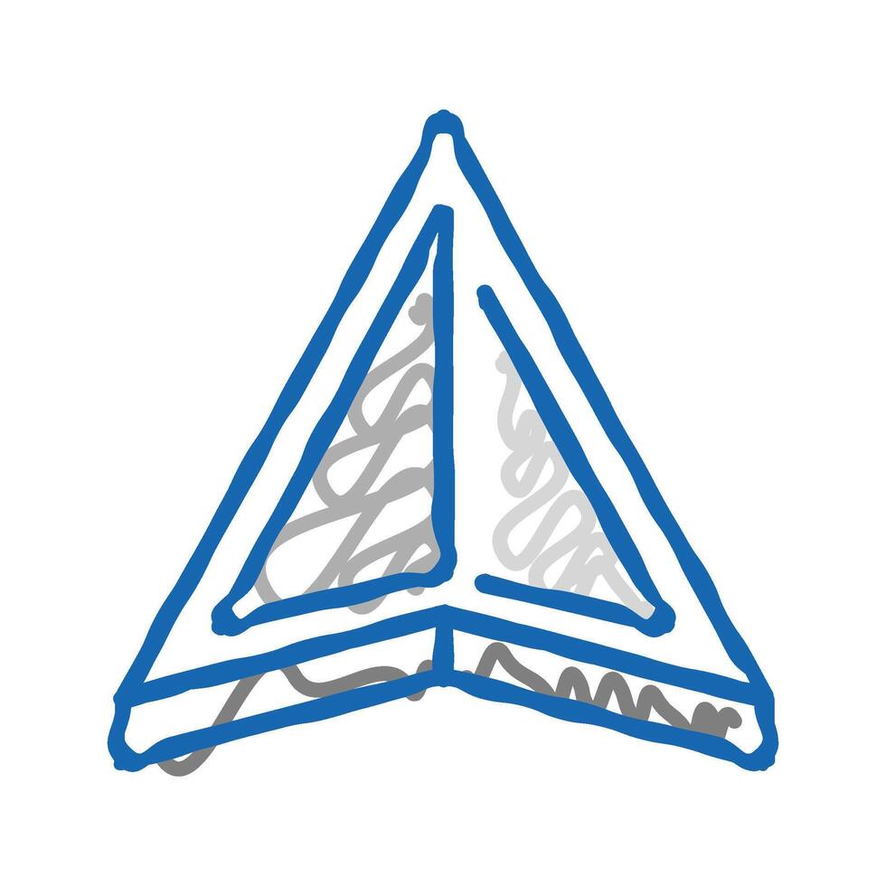 navigation arrow icon doodle illustration vector
