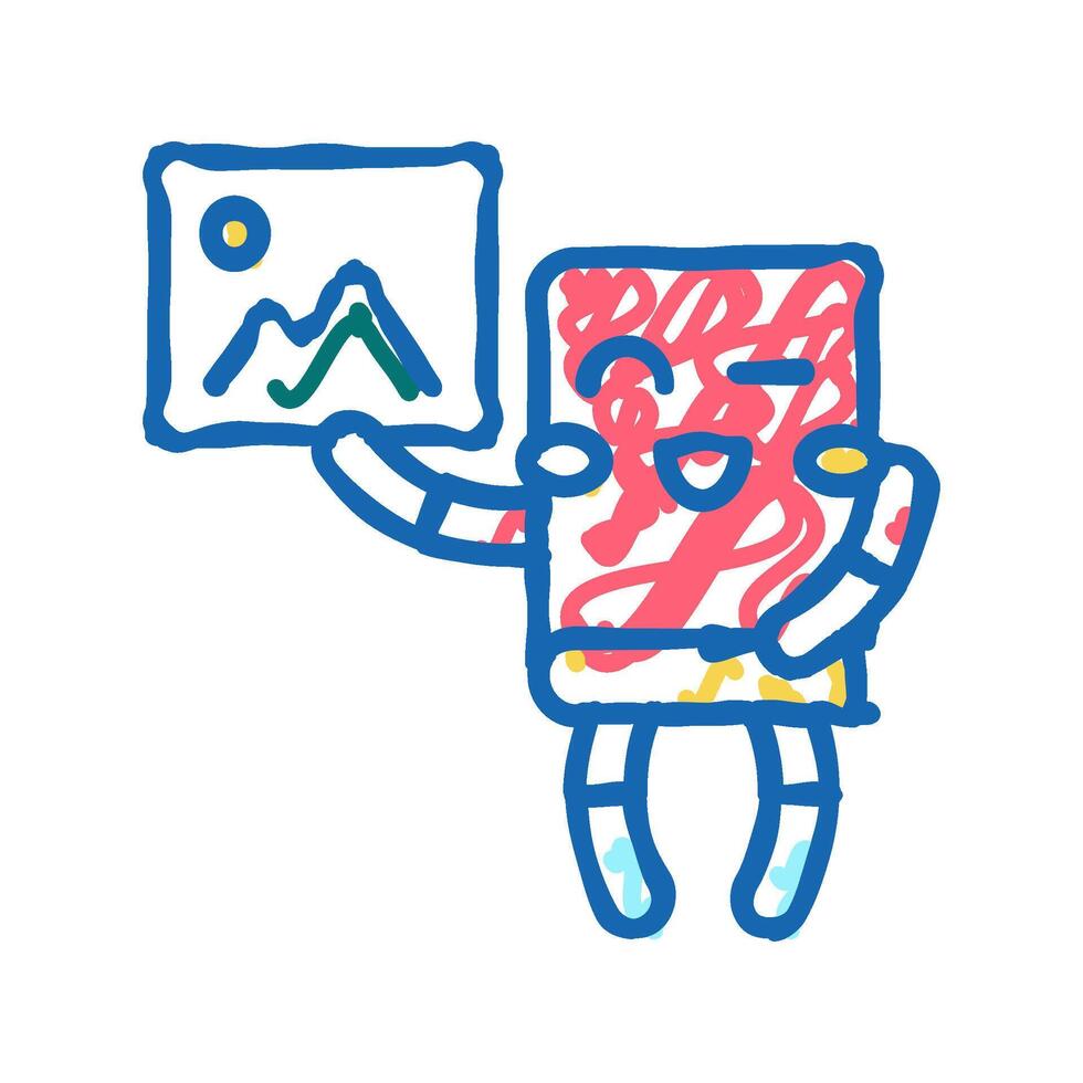 picture book icon doodle illustration vector
