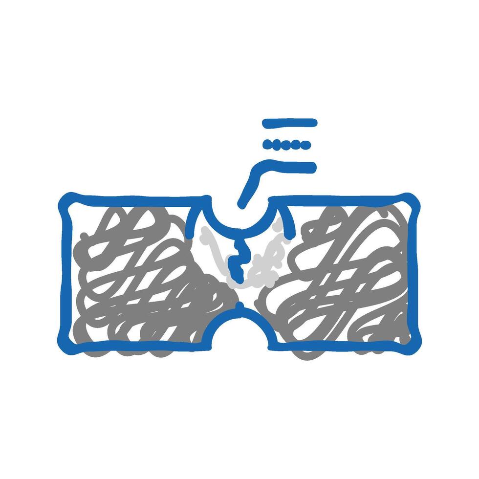 fatigue analysis mechanical engineer icon doodle illustration vector