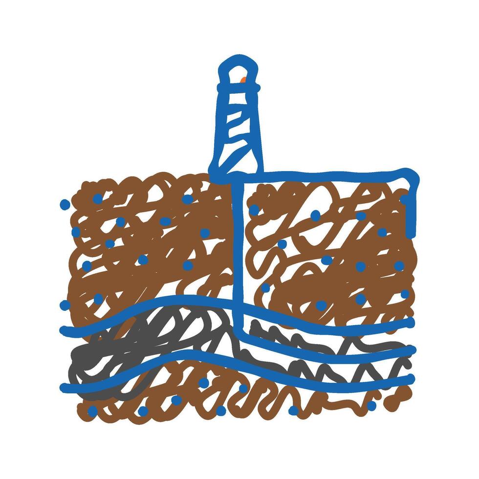 drilling fluids icon doodle illustration vector