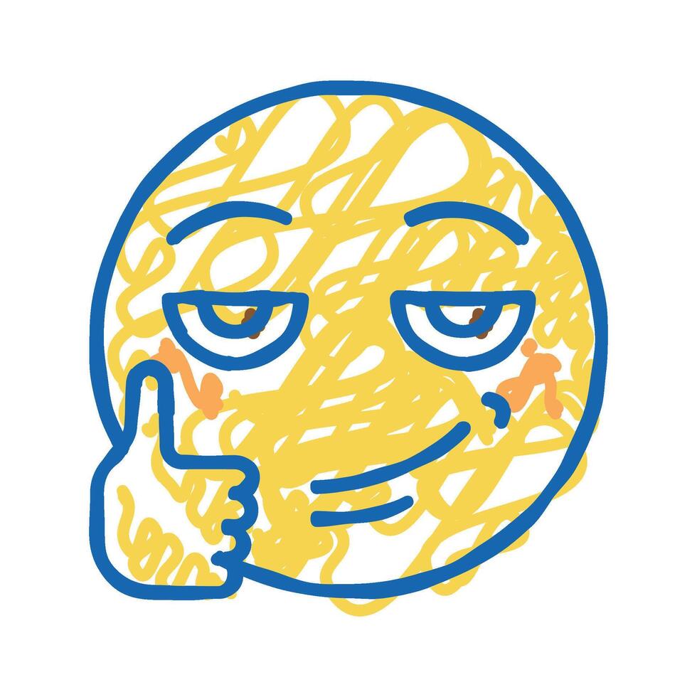 like emoji icon doodle illustration vector