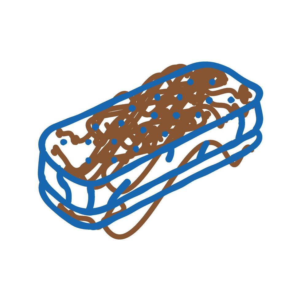 ice cream sandwich food snack icon doodle illustration vector