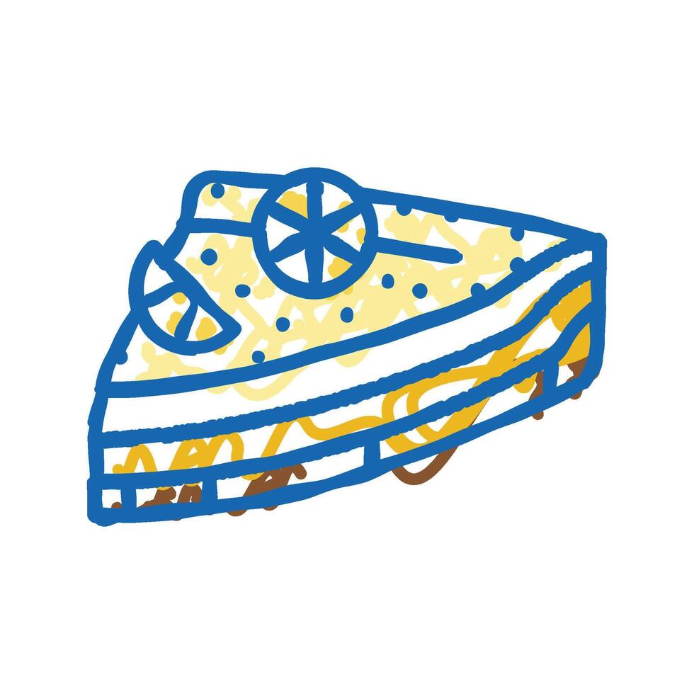lemon desserts icon doodle illustration vector