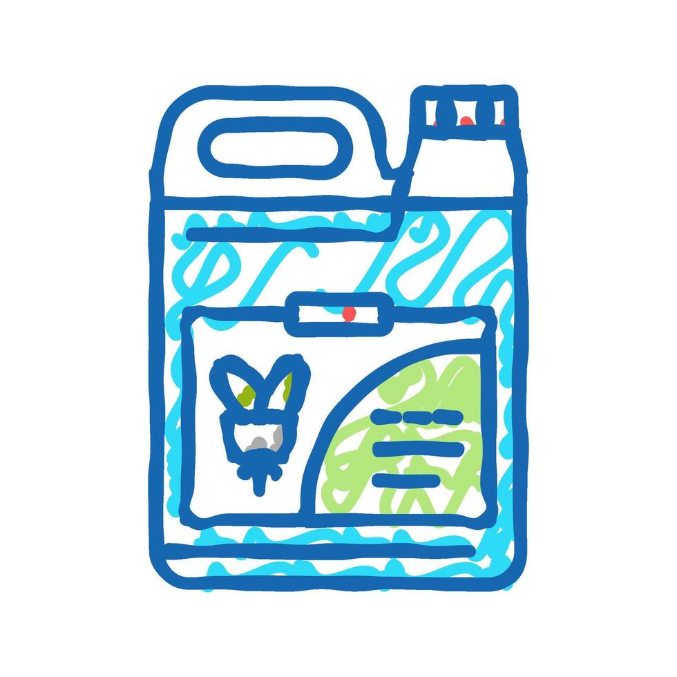 nutrient hydroponics water irrigation icon doodle illustration vector