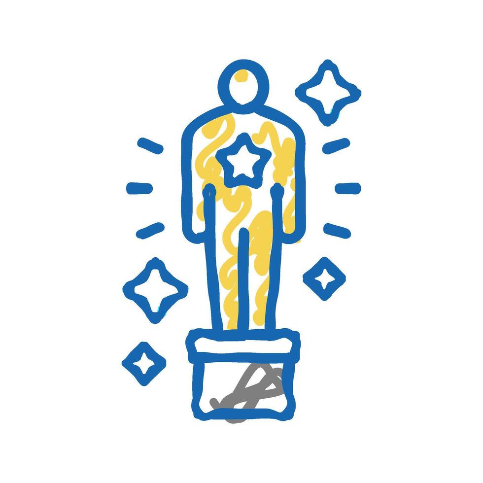 oscar award icon doodle illustration vector